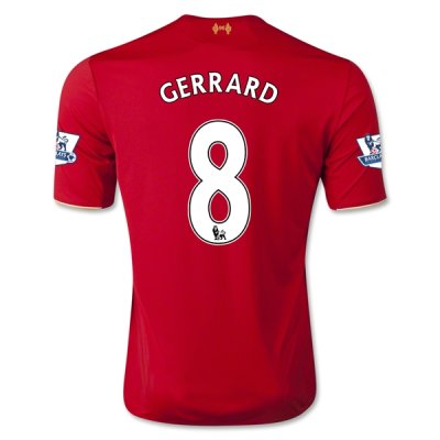 2015-16 Liverpool GERRARD #8 Home Soccer Jersey