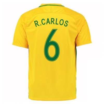 2016 Brazil R.Carlos 6 Home Soccer Jersey