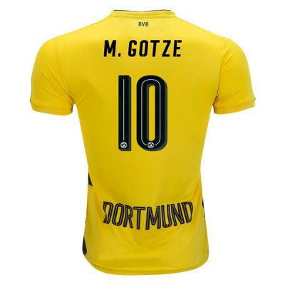 2017-18 Borussia Dortmund Mario Gotze #10 Home Soccer Jersey