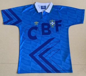 1992 Brazil Retro Away Soccer Jersey Shirt