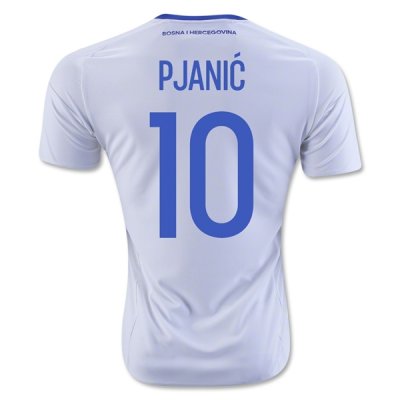 2016 Bosnia and Herzegovina PJANIC #10 Away Soccer Jersey
