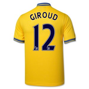 13-14 Arsenal #12 Giroud Away Yellow Jersey Shirt 13-14 Arsenal #12 Giroud Away Yellow Jersey Shirt