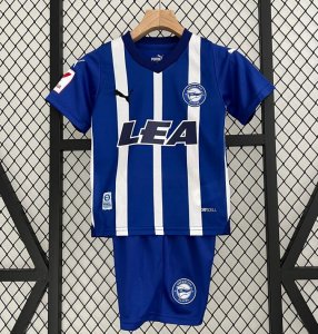 2023-24 Deportivo Alavés Kids Home Soccer Kits Shirt With Shorts