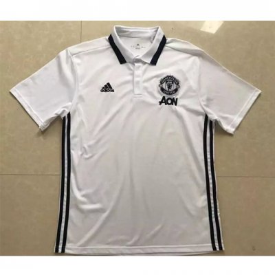 2017-18 Manchester United White Polo Shirt