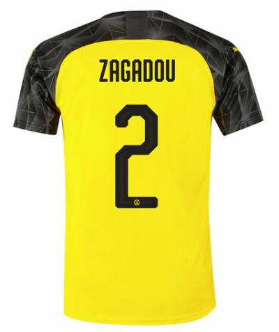2019-20 Borussia Dortmund Cup Home Soccer Jersey Shirt Zagadou 2