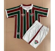 2020-21 Fluminense Kids Home Soccer Kits Shirt With Shorts