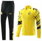 2020-21 Dortmund Yellow Black Training Suits Jacket with Pants