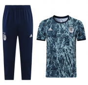 2021-22 Argentina Blue Training Kits Shirt with 3/4 Pants