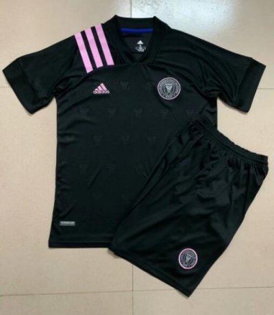 Kids Inter Miami CF 2020-21 Away Soccer Shirt With Shorts