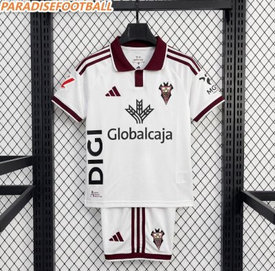 2026-27 Albacete Balompié Home Kids Soccer Kits Shirt With Shorts
