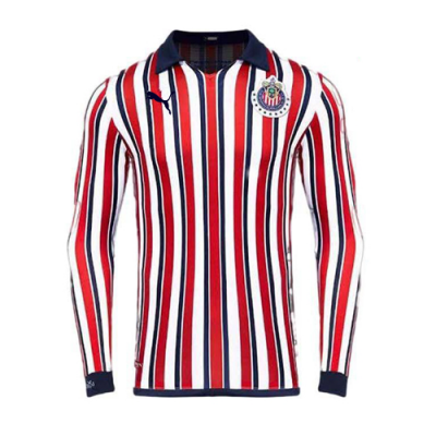 2018 Deportivo Guadalajara Chivas World Cup Home LS Soccer Jersey Shirt