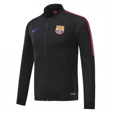 2017-18 Barcelona Black Round Neck Jacket
