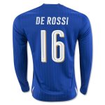 2016 Italy DE ROSSI #16 LS Home Soccer Jersey