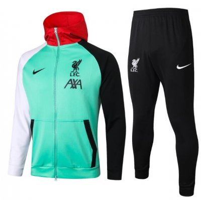 2020-21 Liverpool Green Hoodie Jacket Kits with Pants