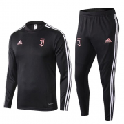 2019-20 Youth Kids Juventus Black Sweat Shirt Training Kits (Top+Trouser)