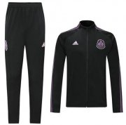 2020 Mexico Black Purple High Neck Collar Jacket and Pants Training Kit