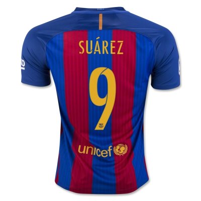 2016-17 Barcelona 9 SUAREZ Home Soccer Jersey