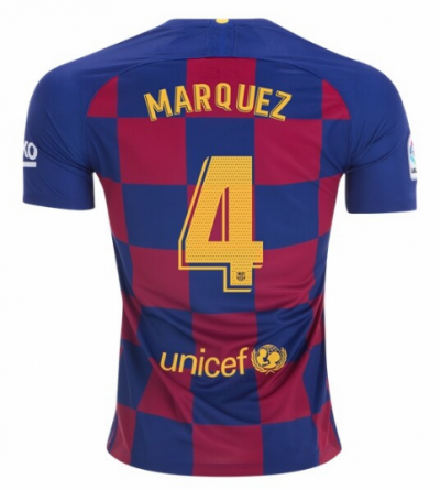 2019-20 Barcelona Home Soccer Jersey Shirt Rafael Marquez #4