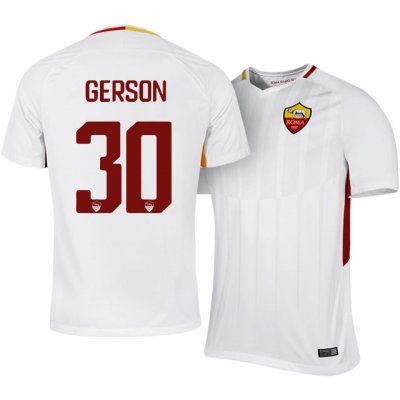 2017-18 Roma Gerson Santos da Silva #30 Away Soccer Jersey
