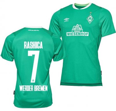 2019-20 Werder Bremen Home Soccer Jersey Shirt Milot Rashica #7