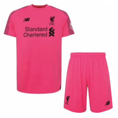 2018-19 Liverpool Pink Goalkeeper Soccer Jersey Kit (Shirt + Shorts)