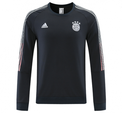 2021-22 Bayern Munich Black Round Neck Sweater Shirt