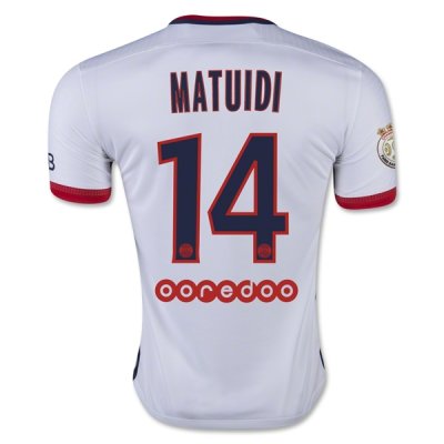 2015-16 PSG MATUIDI #14 Away Soccer Jersey