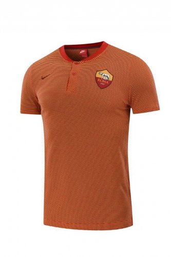 2017-18 Roma Red Streak Polo Shirt