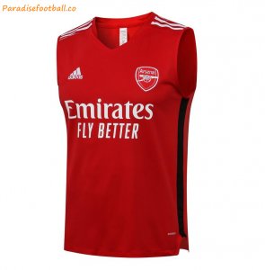 2021-22 Arsenal Red Training Vest Soccer Shirt