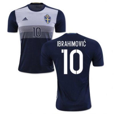 2016 Sweden Ibrahimovic 10 Away Soccer Jersey