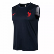 2021-22 France Navy Soccer Vest T-Shirt