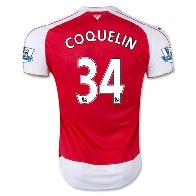 2015-16 Arsenal COQUELIN 34 Home Soccer Jersey