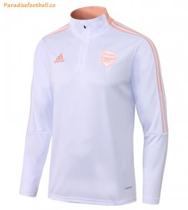 2021-22 Arsenal White Pink Training Sweatshirt