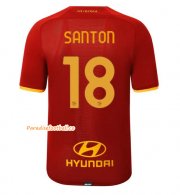 2021-22 AS Roma Home Soccer Jersey Shirt with SANTON 18 printing