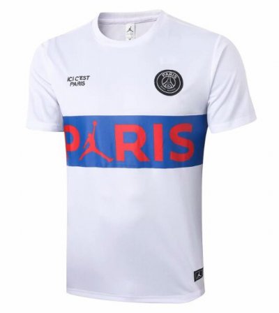 2020-21 PSG Paris White Short Training Shirt