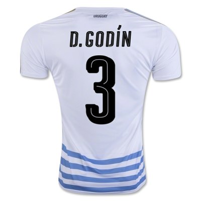 2016 Uruguay D. GODIN 3 Away Soccer Jersey