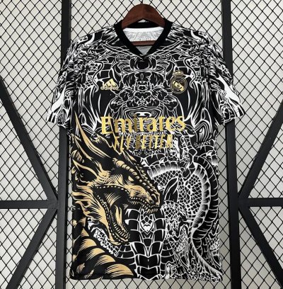 2023-24 Real Madrid Black Dragon Special Soccer Jersey Shirt