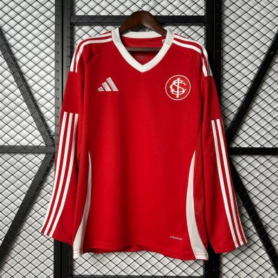 2025-26 Camisa Sport Club Internacional Long Sleeve Home Soccer Jersey Shirt