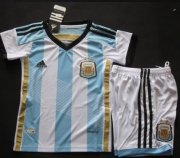 Kids 2014 World Cup Argentina Home Whole Kit(Shirt+Shorts)
