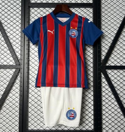 2025-26 Esporte Clube Bahia Kids Away Soccer Kits Shirt With Shorts