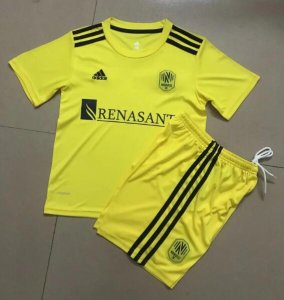 Kids Nashville SC 2020-21 Home Soccer Shirt With Shorts