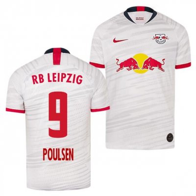 2019-20 RB Leipzig Home Soccer Jersey Shirt Yussuf Poulsen #9