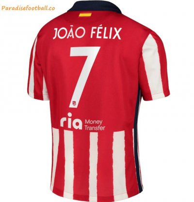 2020-21 Atlético Madrid Metropolitano Home Soccer Jersey Shirt with João Félix 7 printing
