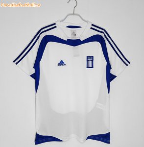 2004 Greece Retro Home Soccer Jersey Shirt