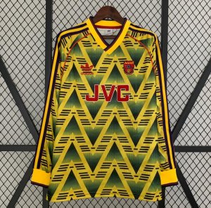 1991-93 Arsenal Retro Long Sleeve Away Soccer Jersey Shirt