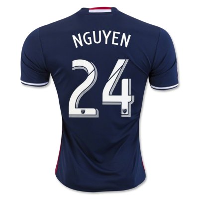 2016-17 New England Revolution 24 NGUYEN Home Soccer Jersey