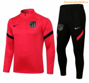 2021-22 Atletico Madrid Pink Training Kits Sweatshirt with Pants