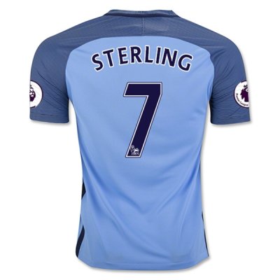 2016-17 Manchester City 7 STERLING Home Soccer Jersey