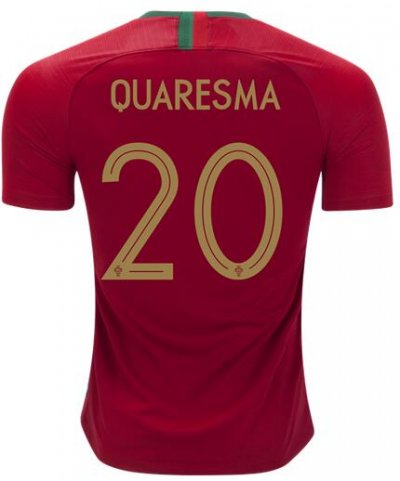 2018 World Cup Portugal Home Ricardo Quaresma #20 Soccer Jersey Shirt