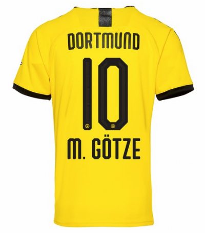 2019-20 Borussia Dortmund Home Soccer Jersey Shirt M. Götze 10
